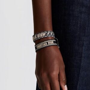 Dior Blue and White Woven Bracelet